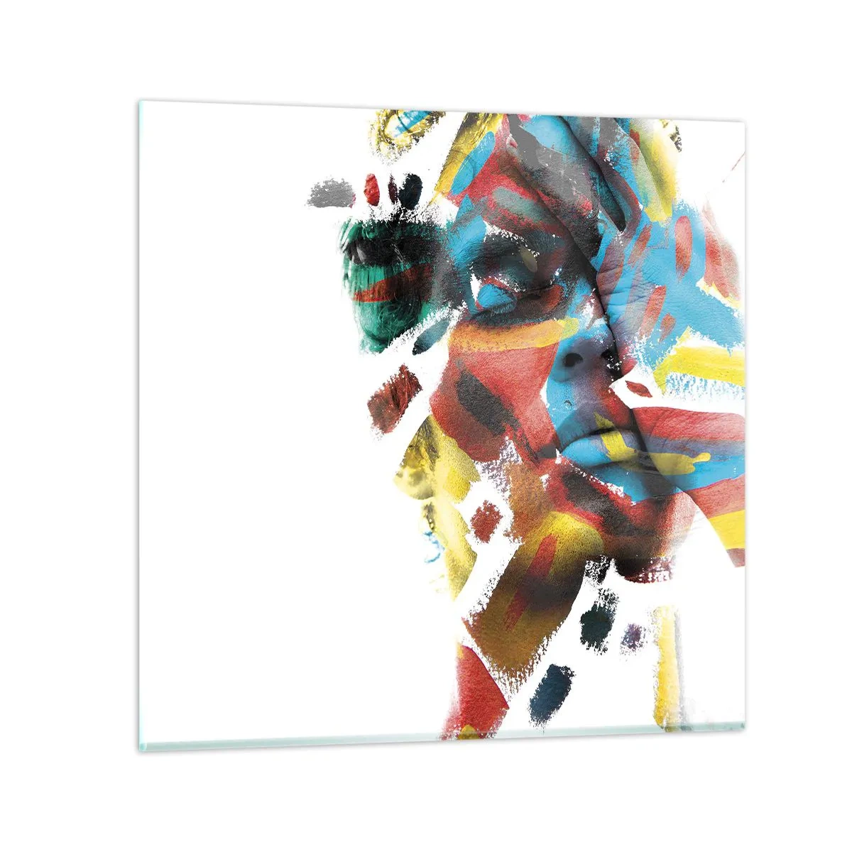 Tablou pe sticlă - Personalitate colorată - 70x70 cm