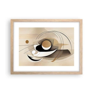 Poster în ramă de stejar deschis - Compoziție - nucleu - 40x30 cm