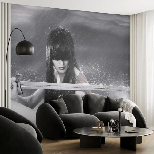Tapet Premium Sand - Frumoasă și periculoasă - Femeie, Sabie, Militar - 100x70 cm