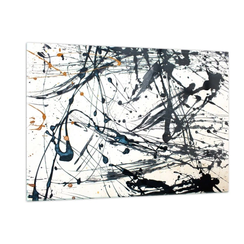 Tablou pe sticlă - Abstracție expresionistă - 120x80 cm