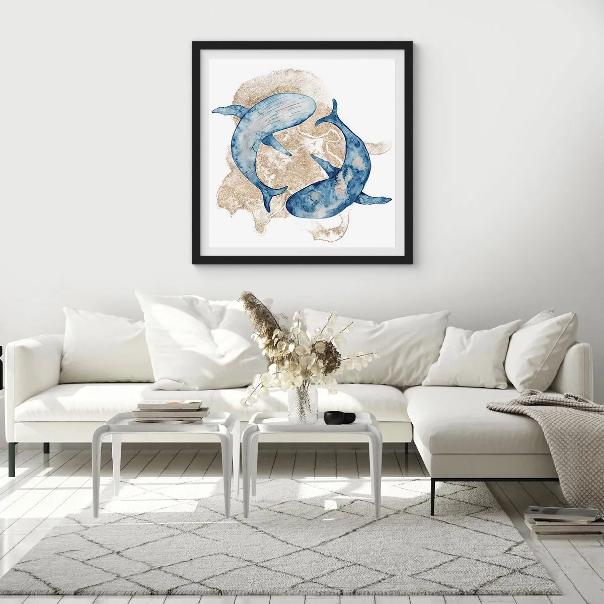 Poster în ramă neagră - Prietenie sau iubire? - 50x50 cm