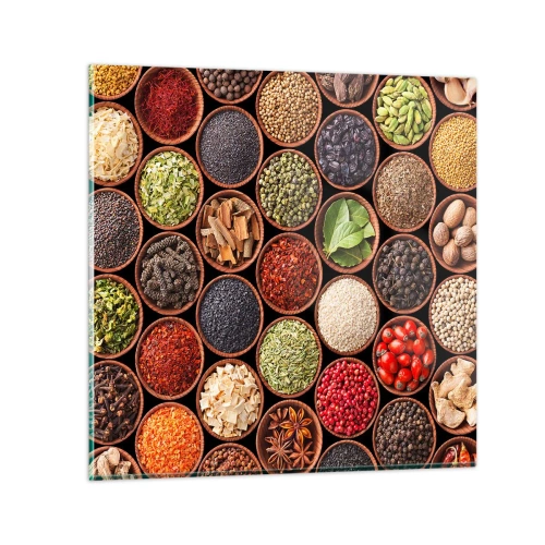 Tablou pe sticlă - Toate gusturile lumii - 30x30 cm