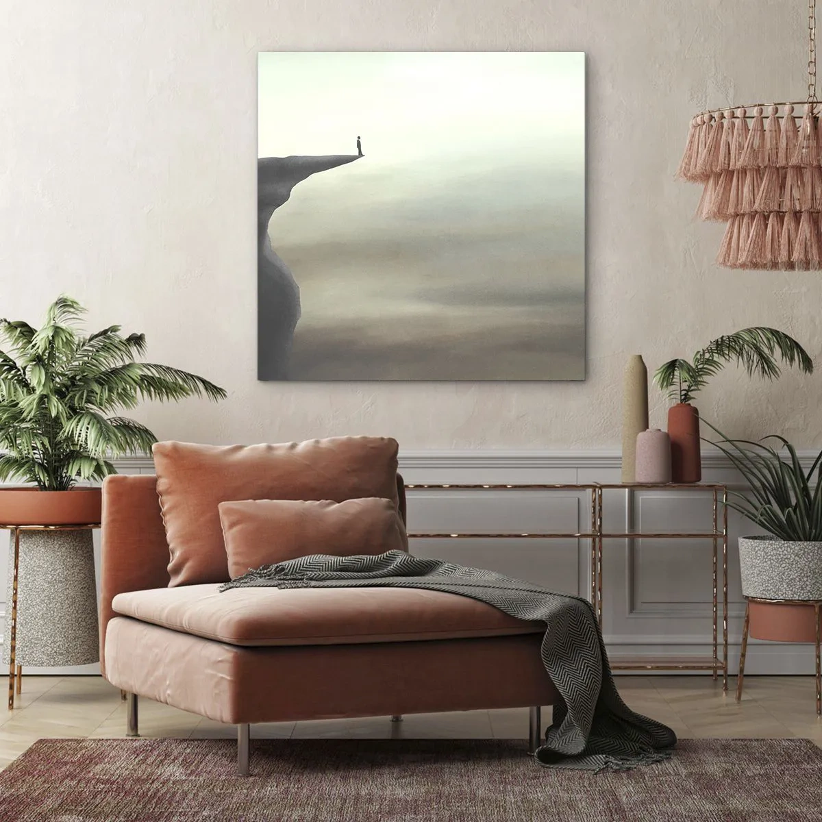 Tablou pe pânză - În sus, bineînțeles! - 60x60 cm