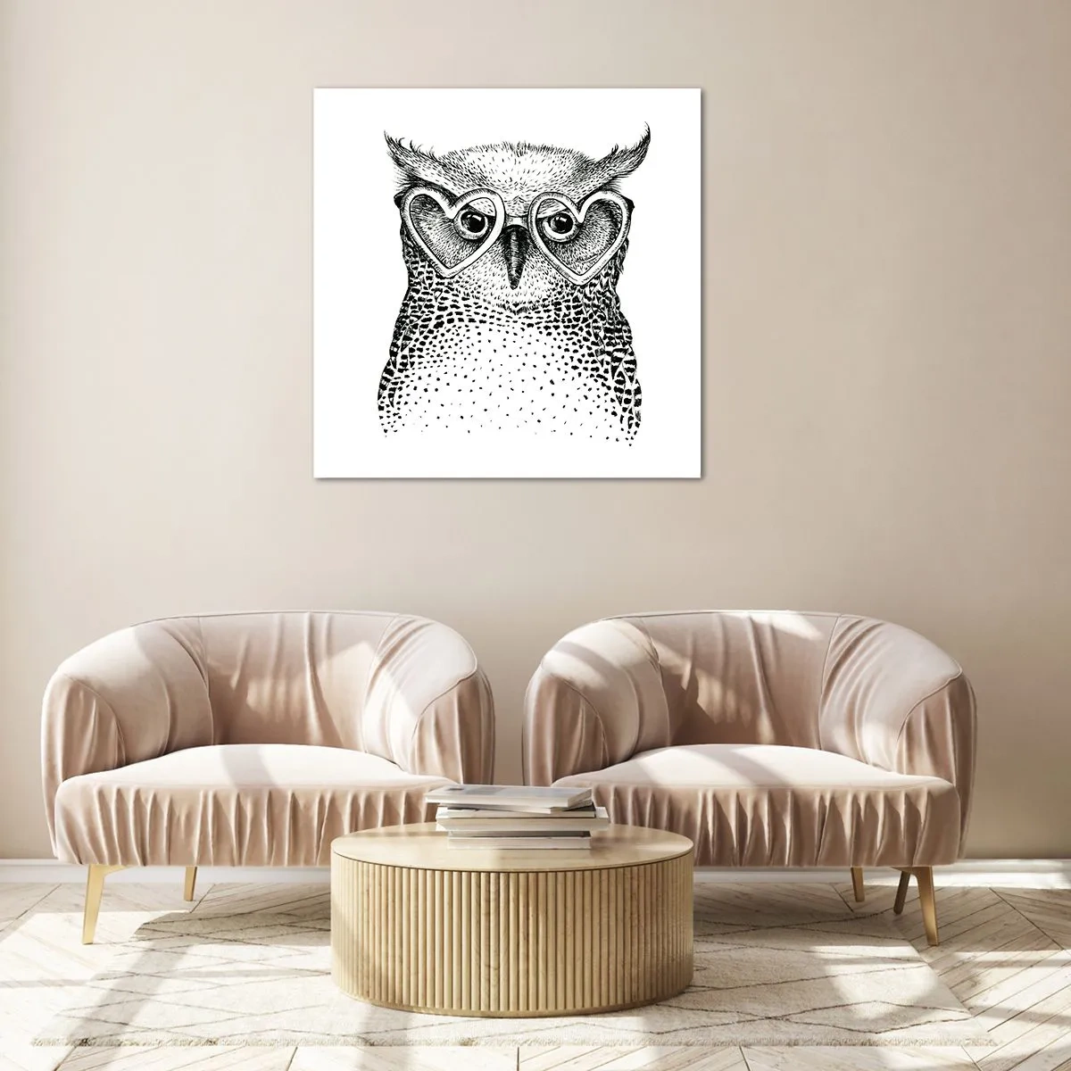 Tablou pe sticlă - Cu înțelepciune și dragoste - 60x60 cm