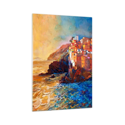 Tablou pe sticlă - Oraș italian de vis - 70x100 cm