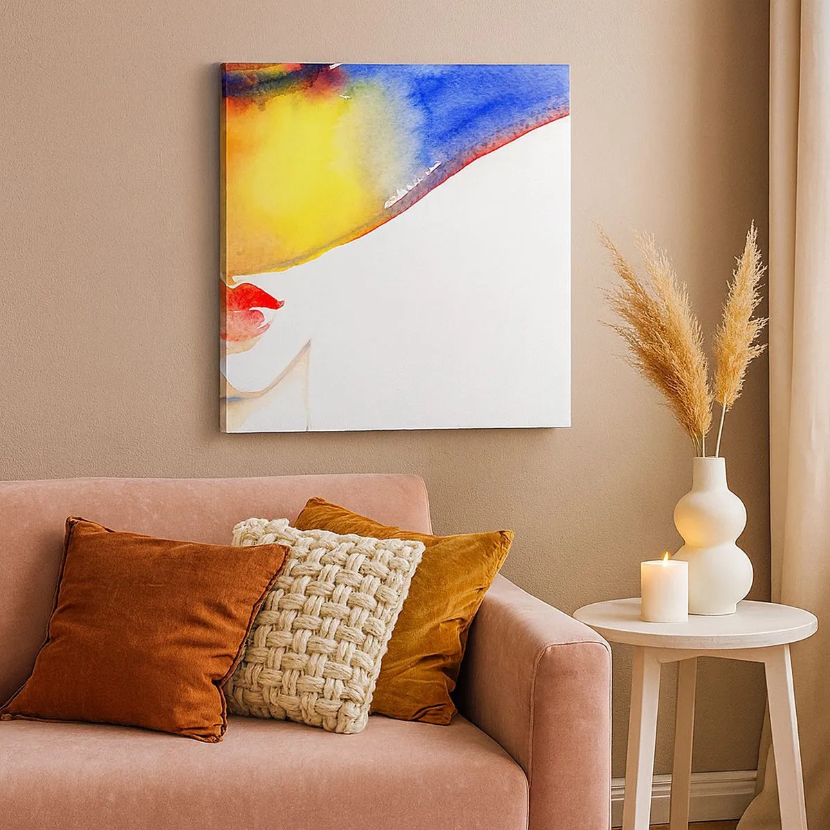 Tablou pe pânză - Portretul unei doamne    - 30x30 cm