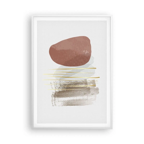 Poster în ramă albă - Colonadă abstractă - 70x100 cm