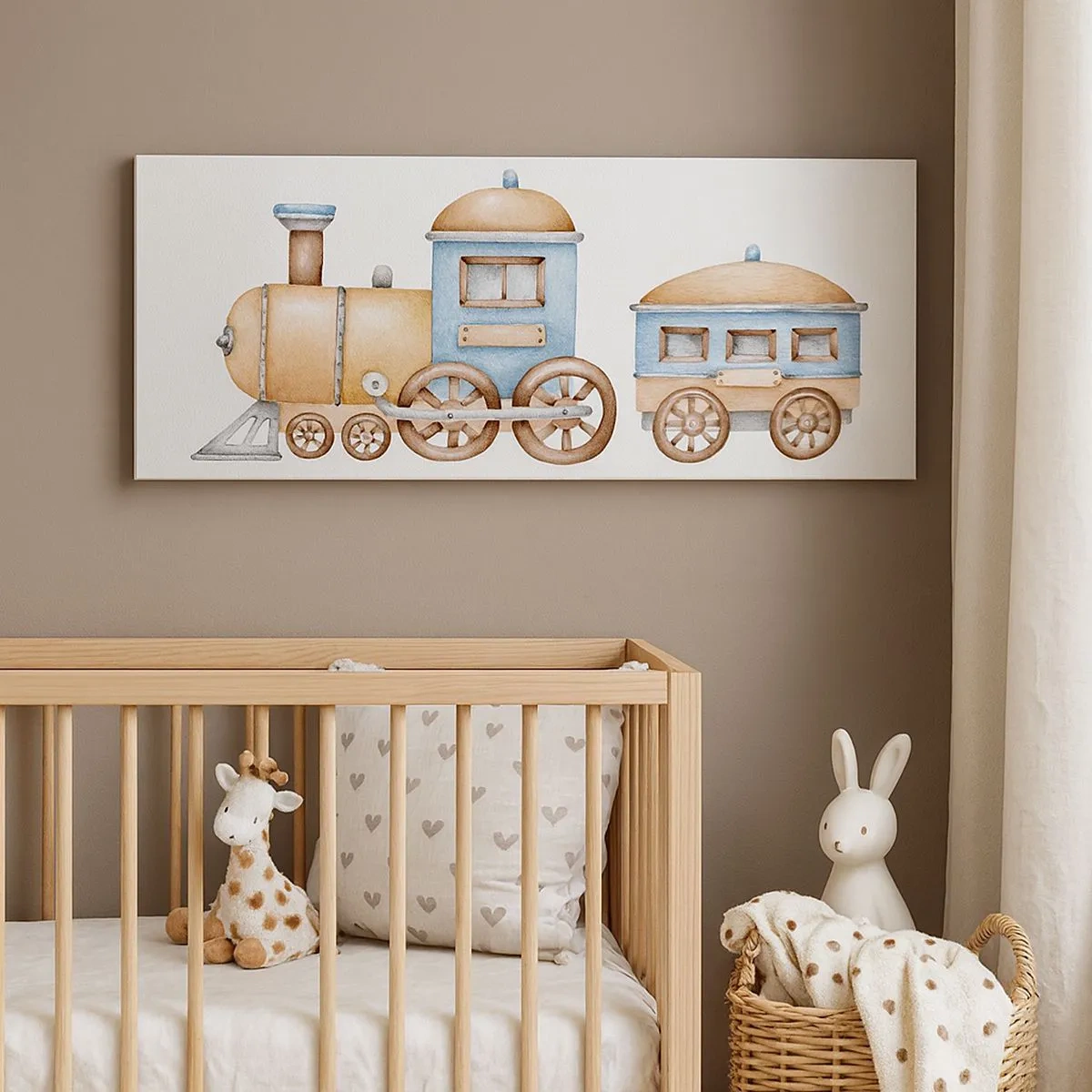 Tablou pe pânză - Trenulețul din copilărie - 100x40 cm