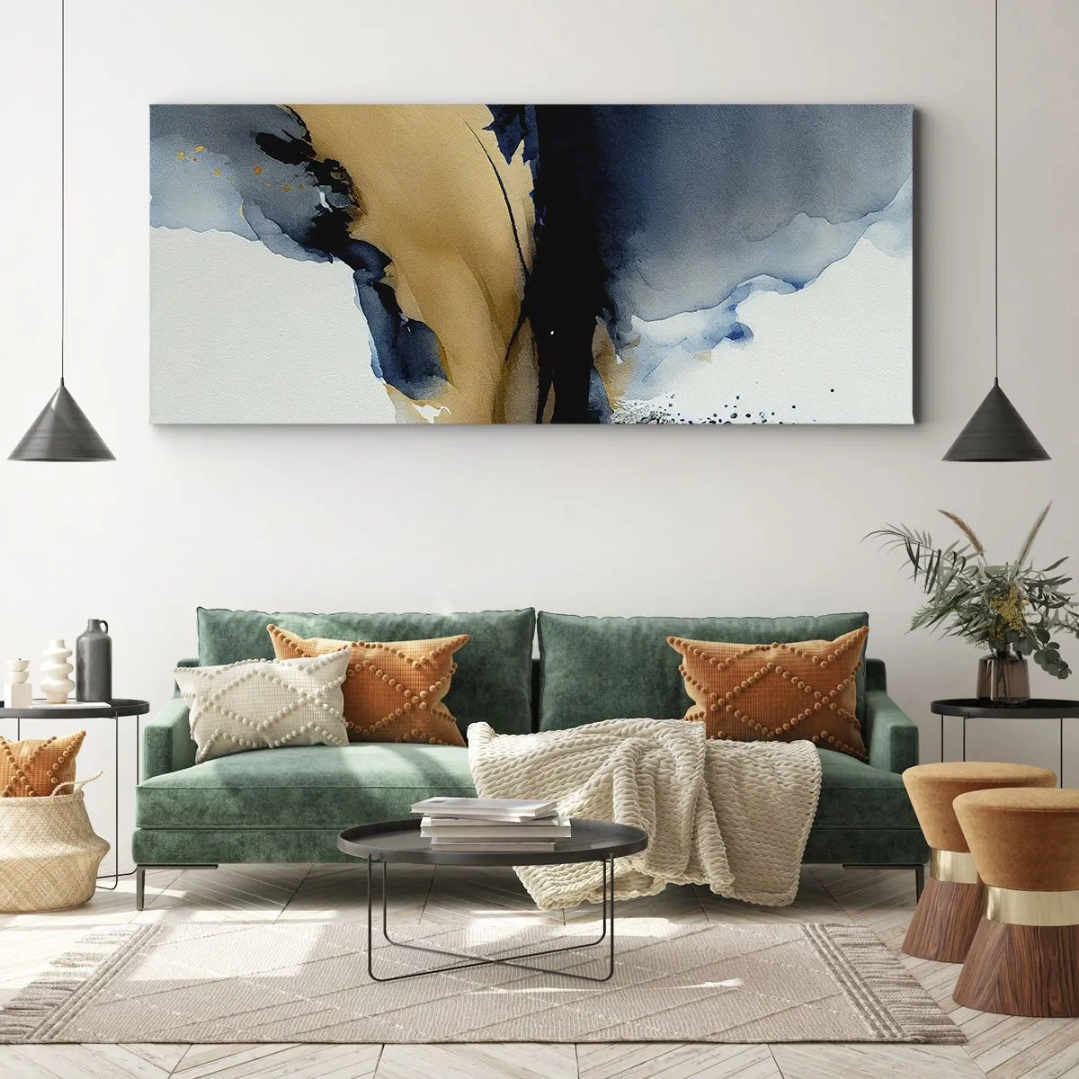Tablou pe pânză - În spatele cortinei - 100x40 cm