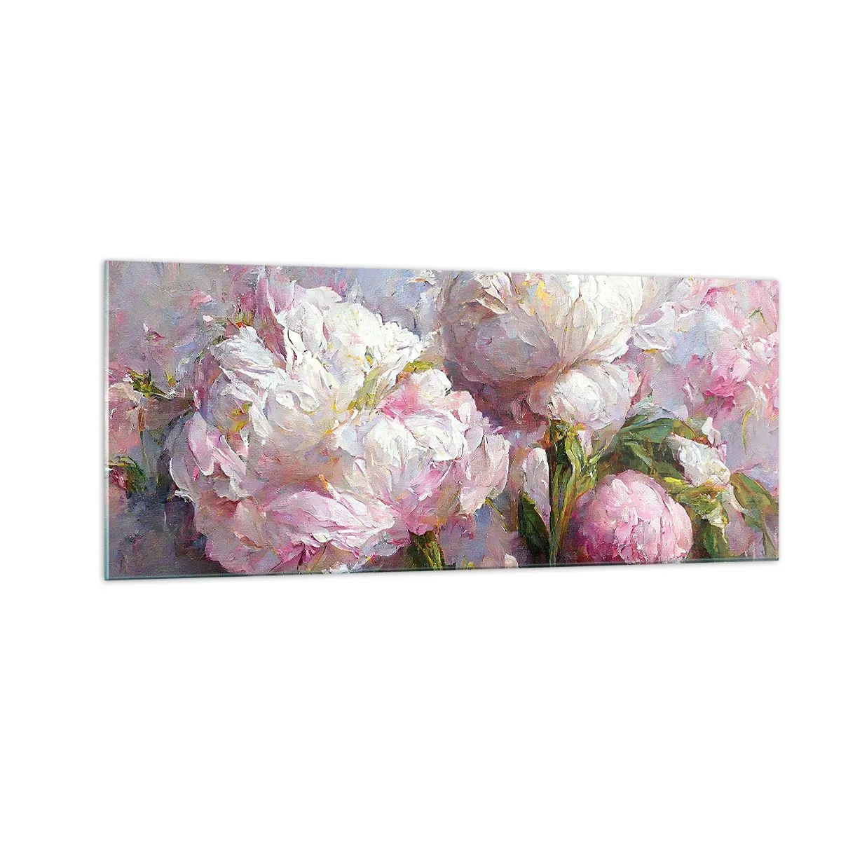 Tablou pe sticlă - Un buchet plin de viață - 100x40 cm