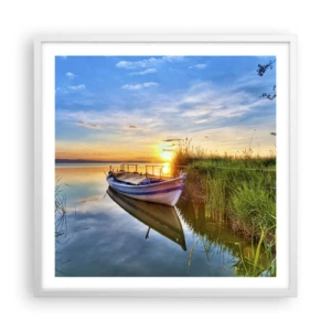 Poster în ramă albă - Golfulețul viselor împlinite - 60x60 cm