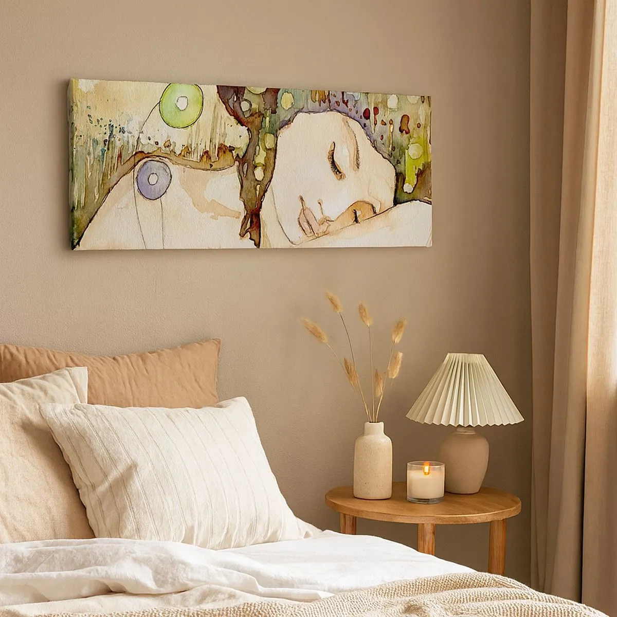 Tablou pe pânză - Visul violet smarald - 100x40 cm