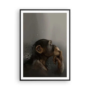 Poster în ramă neagră - Cu siguranță, gânditorul - 70x100 cm