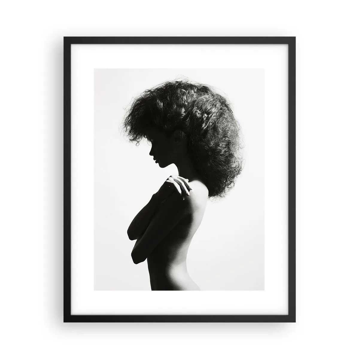 Poster în ramă neagră - Ca o floare pe o tulpină subțire - 40x50 cm