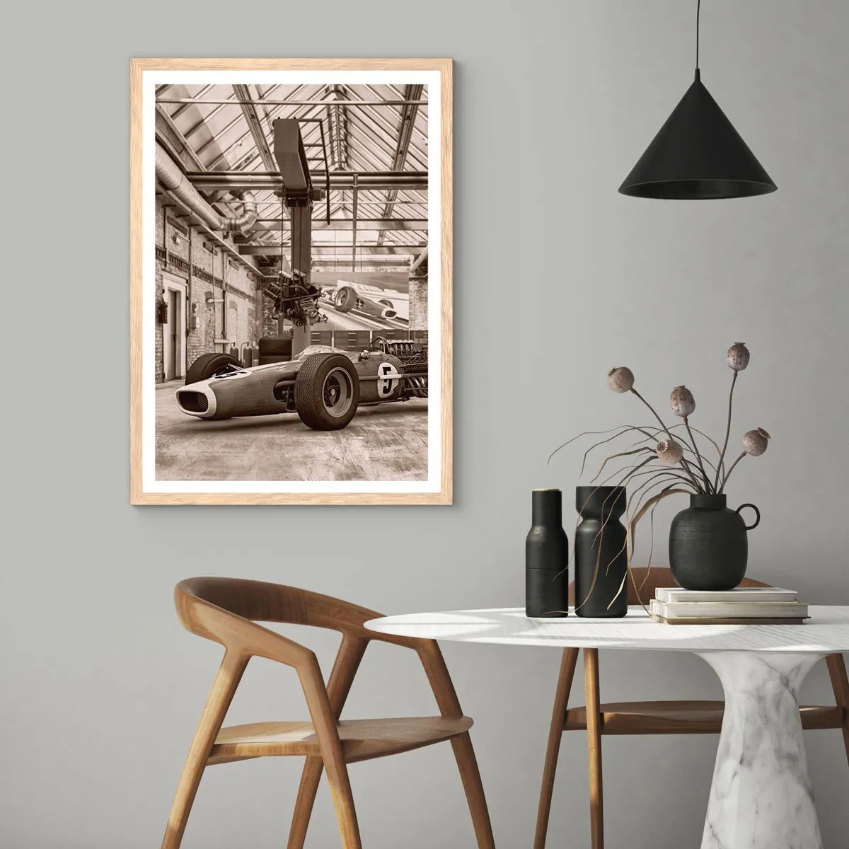 Poster în ramă de stejar deschis - Odihna învingătorului - 70x100 cm