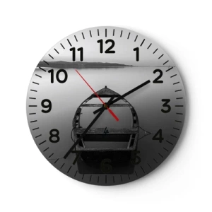 Ceas de perete - Ceas pe sticlă - Dor și melancolie - 40x40 cm