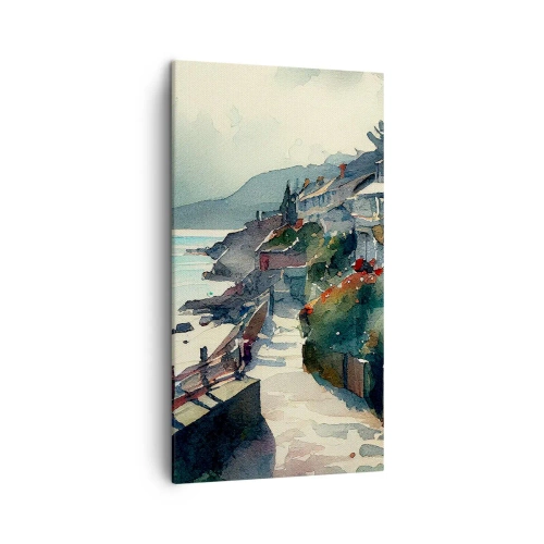 Tablou pe pânză - Orășel mediteraneean - 45x80 cm