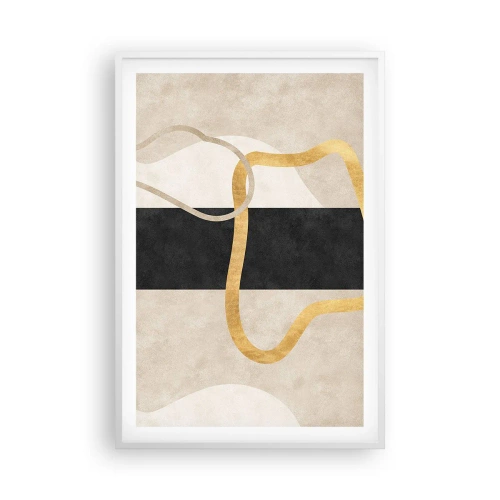 Poster în ramă albă - Forme înbuclite - 61x91 cm