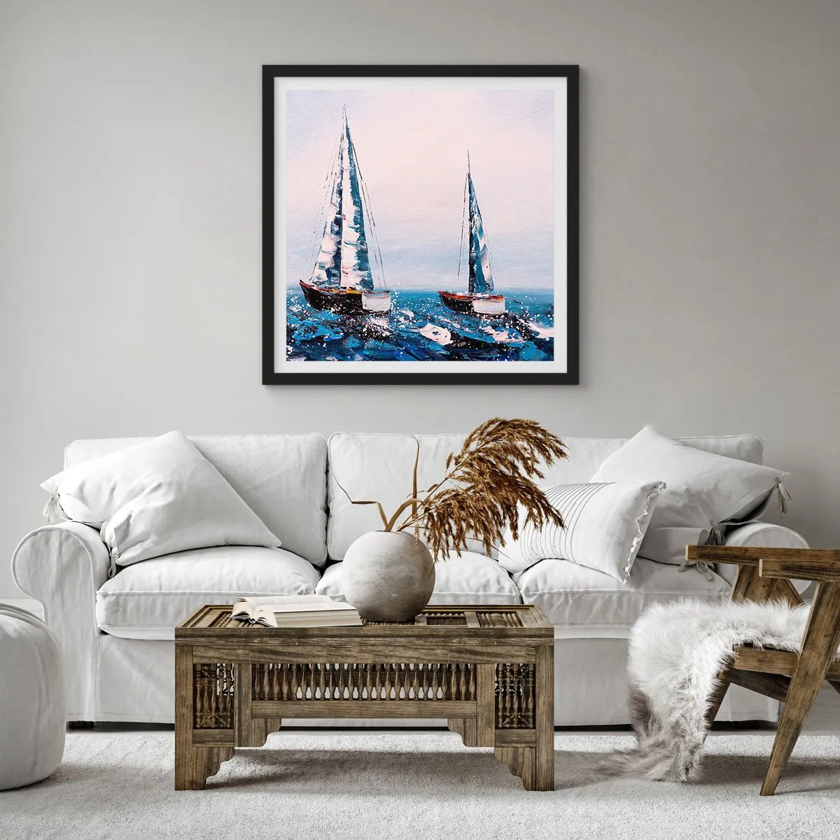 Poster în ramă neagră - Frăția vântului - 30x30 cm