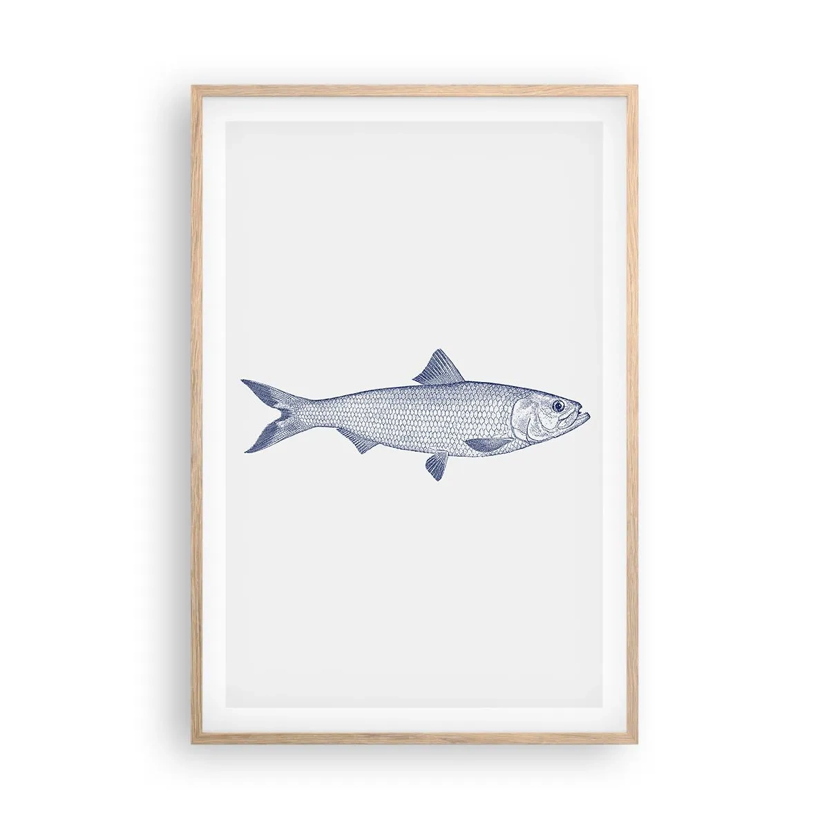 Poster în ramă de stejar deschis - Salutări din mările nordice - 61x91 cm