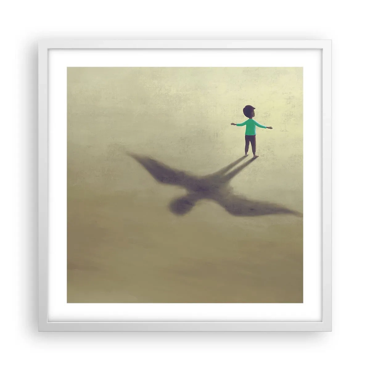 Poster în ramă albă - Eroul viitorului - 50x50 cm