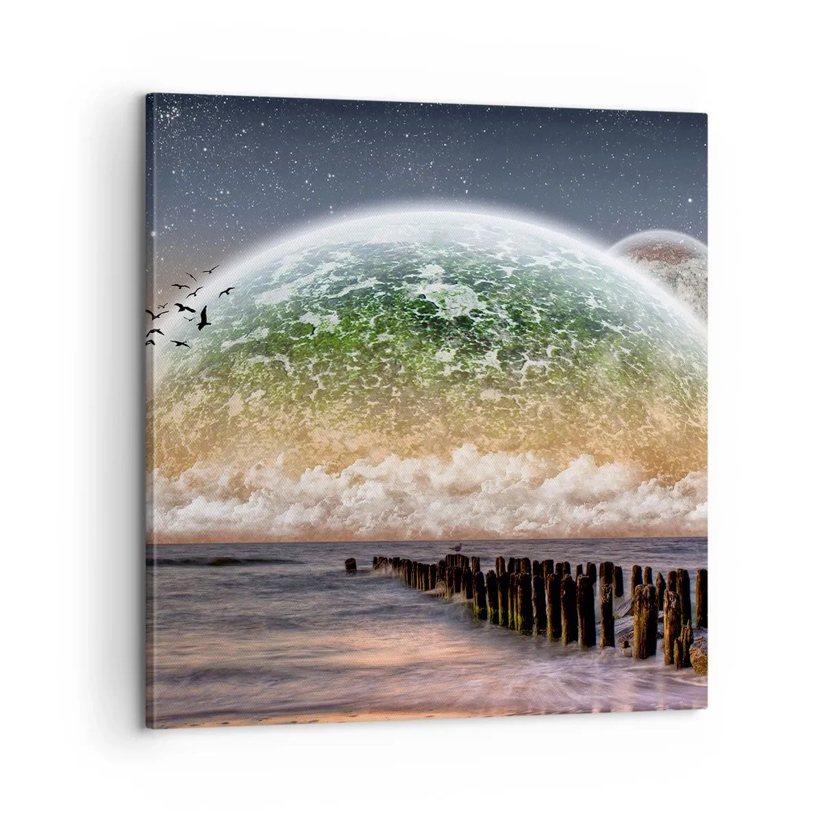 Tablou pe pânză - Și lumea a ieșit din apă - 60x60 cm