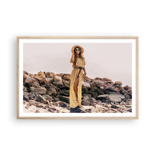 Poster în ramă de stejar deschis - Magia pietrelor - 91x61 cm