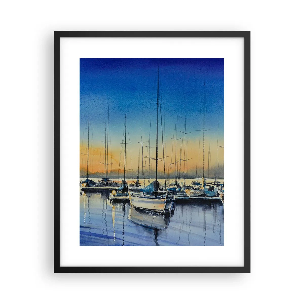 Poster în ramă neagră - Sfârșitul unei zile bune - 40x50 cm