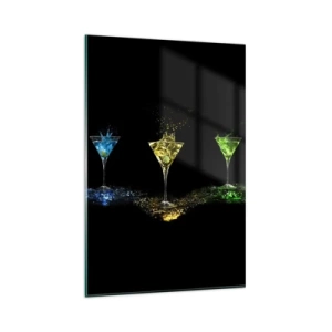 Tablou pe sticlă - Culori de bucurie în sticla de cristal - 80x120 cm