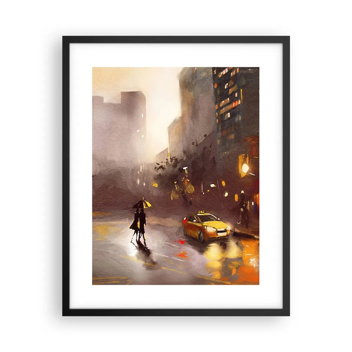Poster în ramă neagră - În luminile New York-ului - 40x50 cm