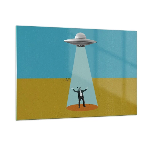 Tablou pe sticlă - Întâlnire de gradul III - 120x80 cm