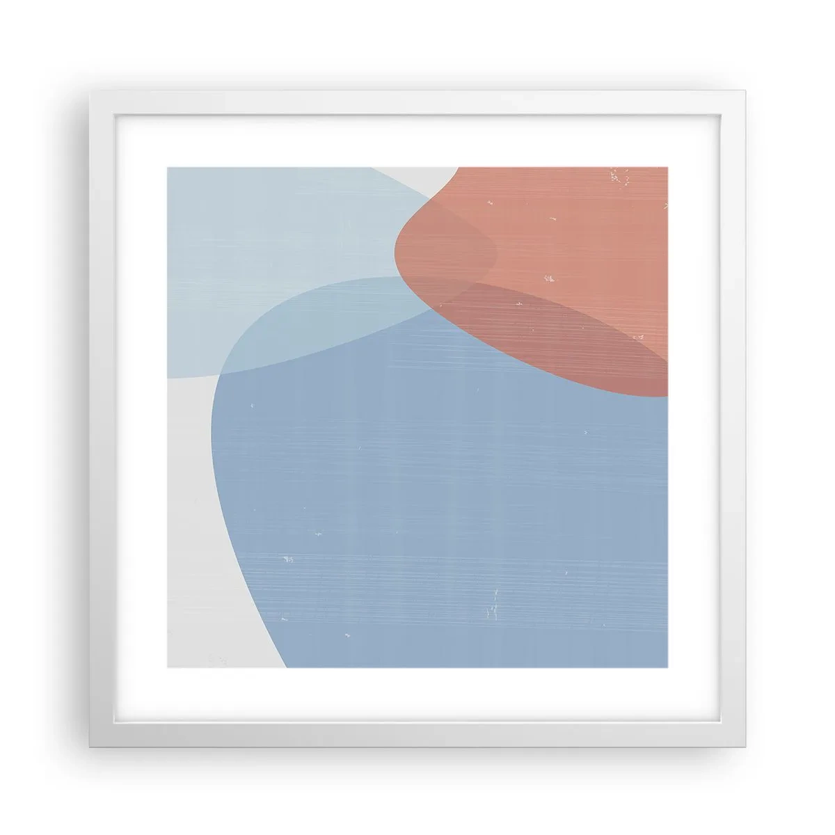 Poster în ramă albă - Relații pastelate - 40x40 cm