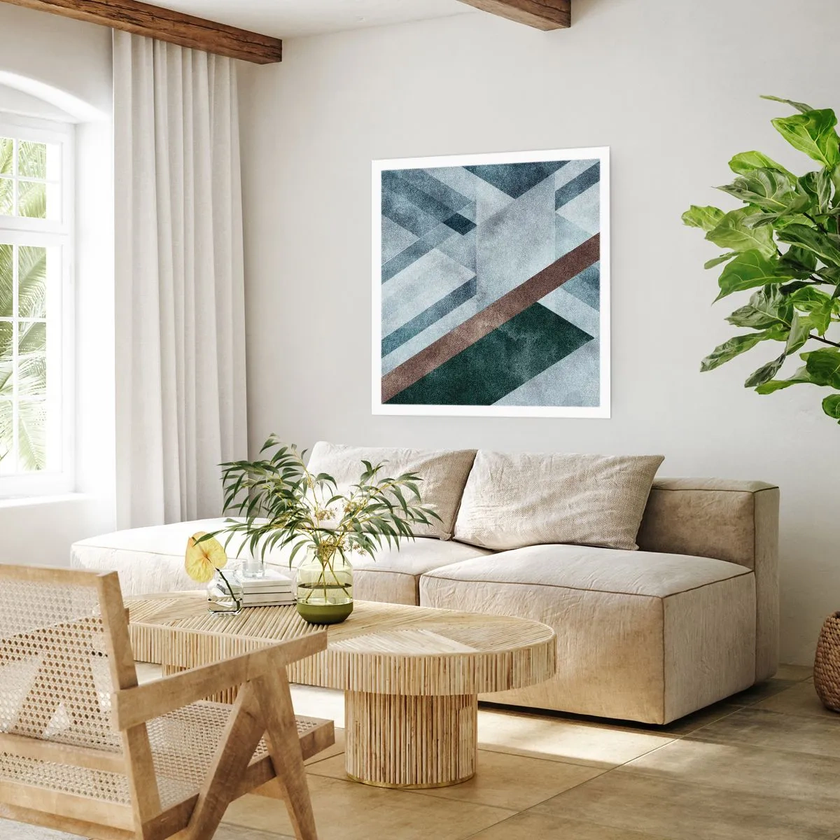 Poster - Eleganța sofisticată a geometriei - 50x50 cm