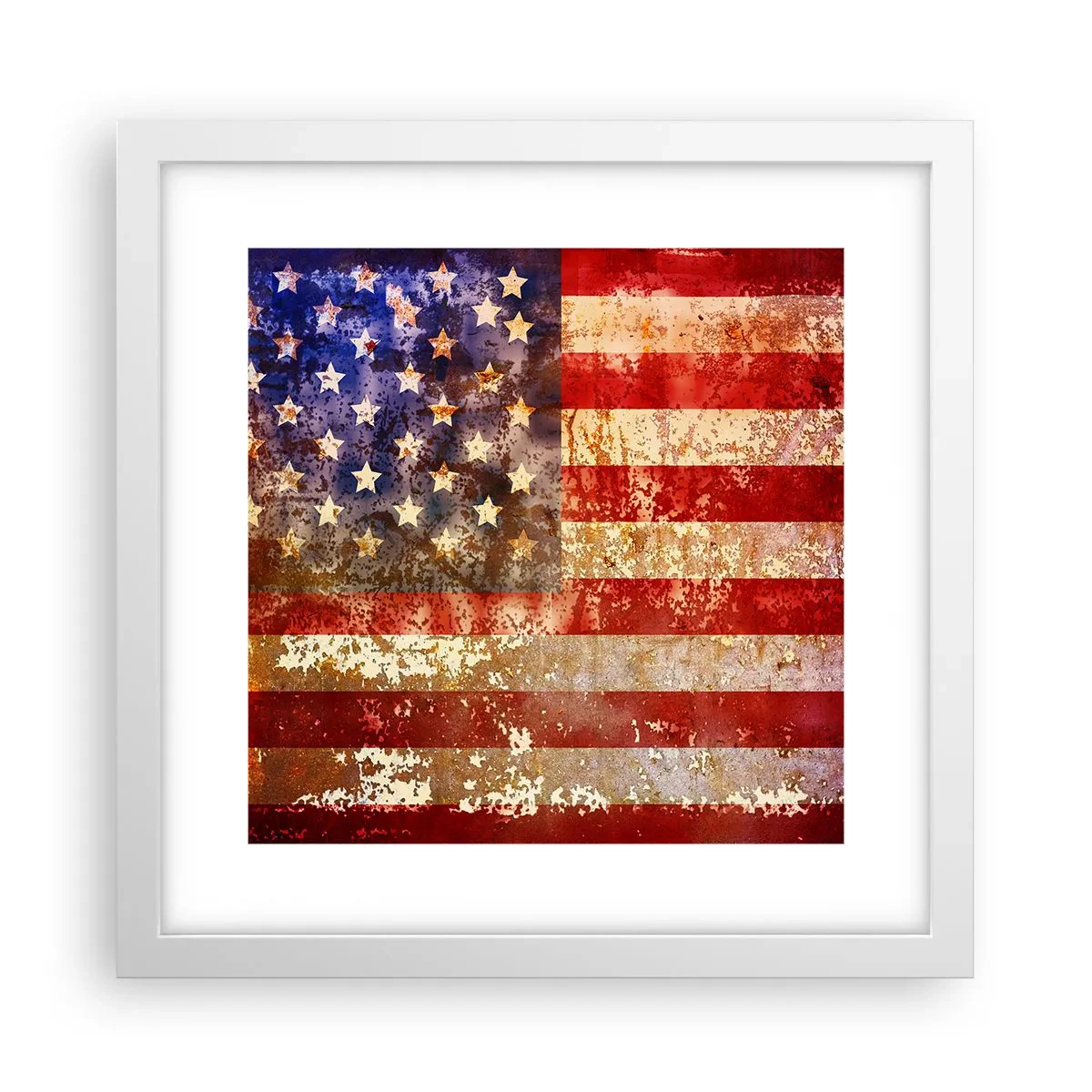 Poster în ramă albă - Gloria nu trece - 30x30 cm