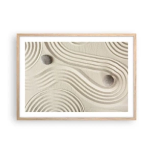 Poster în ramă de stejar deschis - Atingere de căldură - 70x50 cm