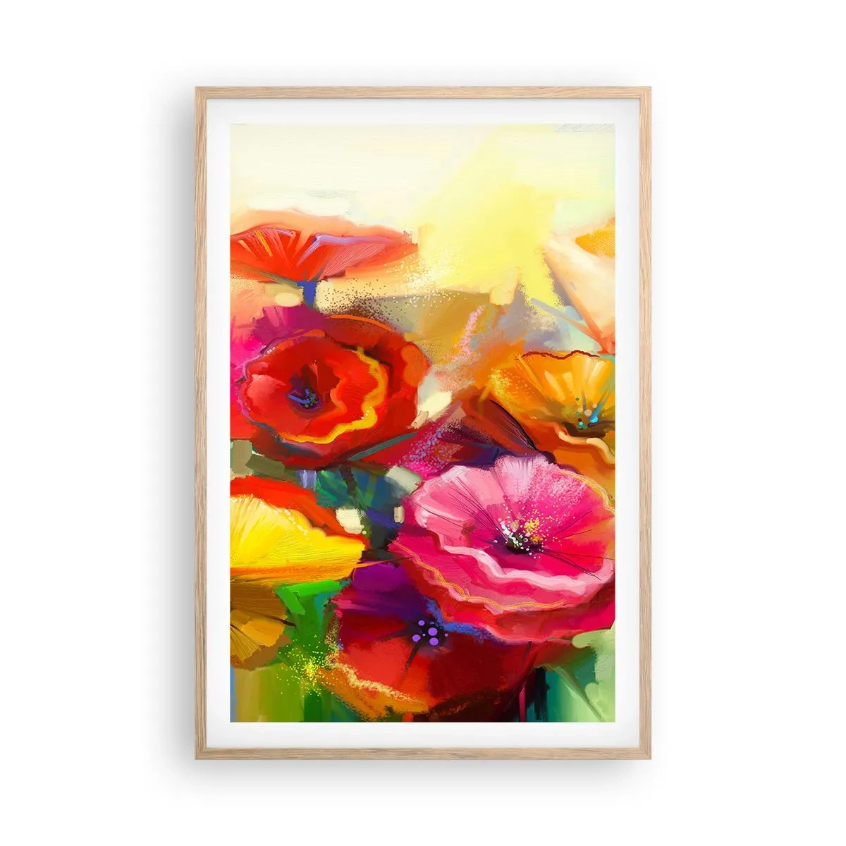 Poster în ramă de stejar deschis - Nu numai roșu - 61x91 cm