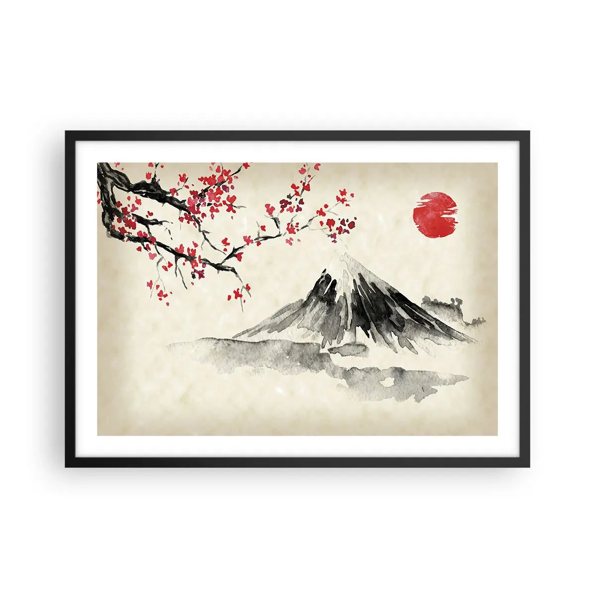 Poster în ramă neagră - Îndrăgostește-te de Japonia - 70x50 cm
