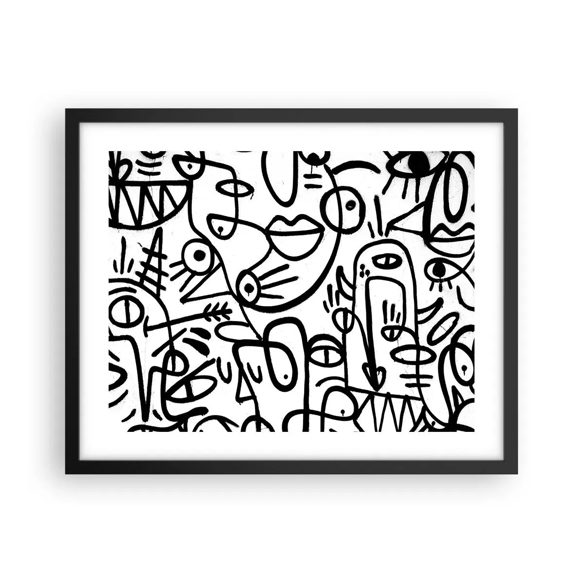 Poster în ramă neagră - Chipuri și miraje - 50x40 cm