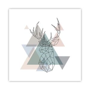 Poster - Într-o pădure geometrică - 50x50 cm