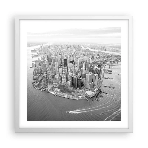 Poster în ramă albă - Cum să nu iubești? - 50x50 cm