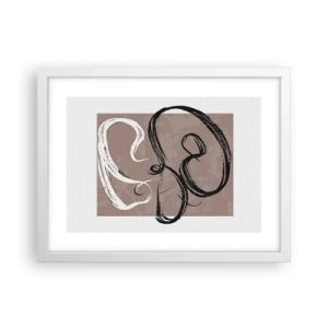 Poster în ramă albă - Compoziția - căutarea plenitudinii - 40x30 cm
