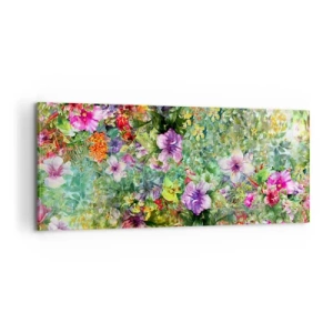 Tablou pe pânză - Să ne pierdem în flori - 100x40 cm