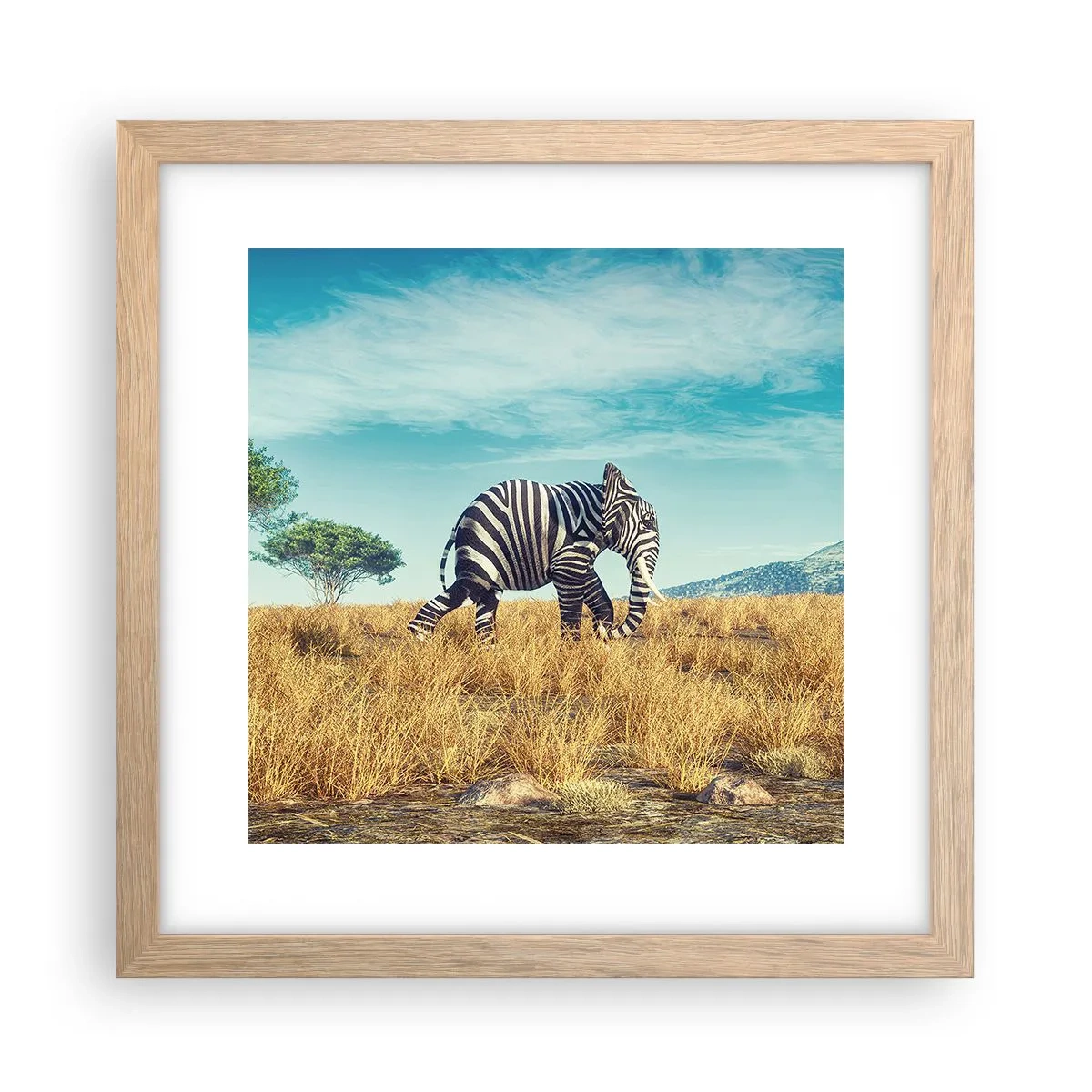 Poster în ramă de stejar deschis - Griul nu mai este la modă - 30x30 cm