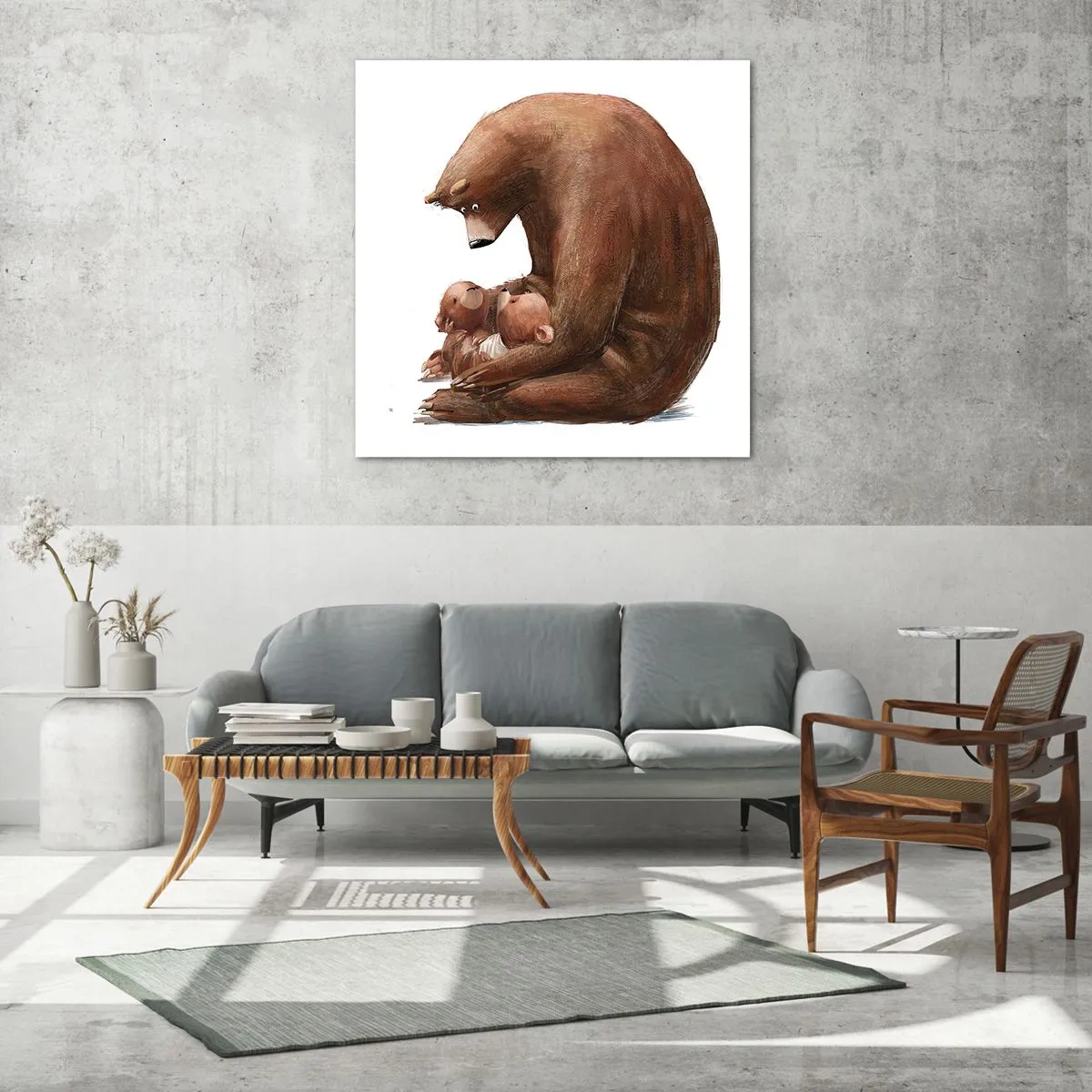 Tablou pe sticlă - Vise plăcute, copii - 30x30 cm
