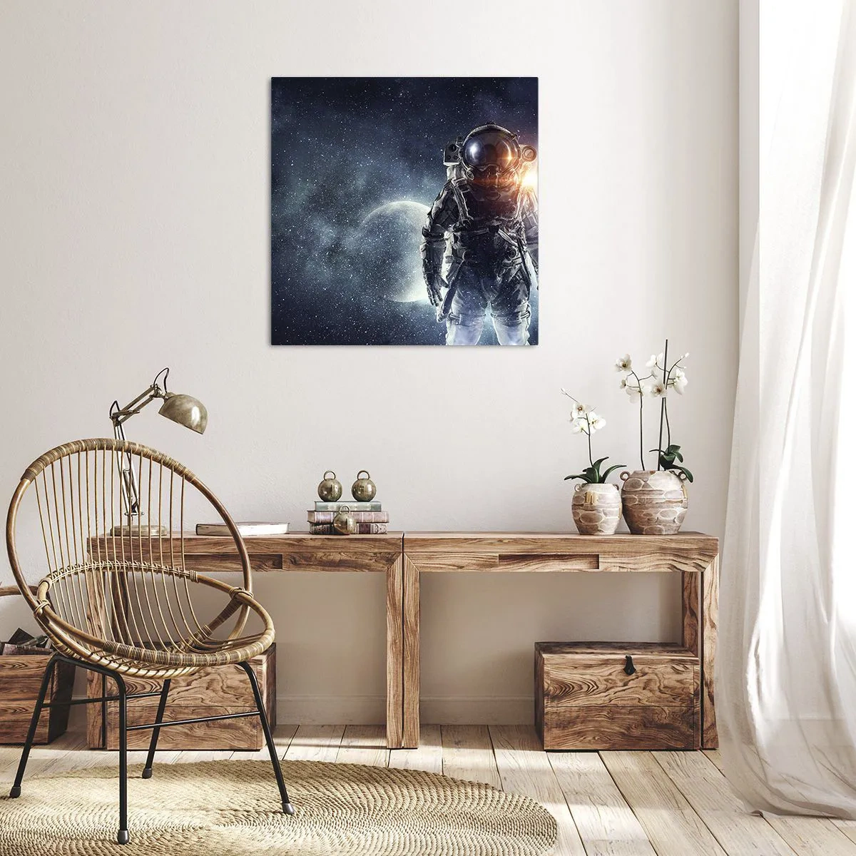 Tablou pe pânză - Aventură spațială - 70x70 cm