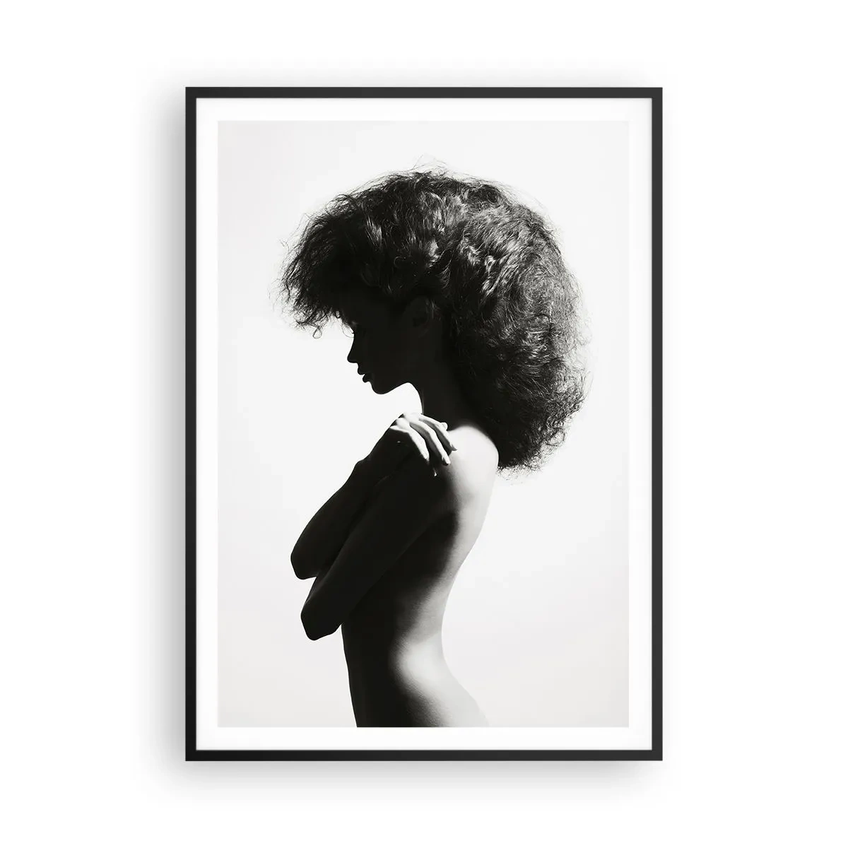 Poster în ramă neagră - Ca o floare pe o tulpină subțire - 70x100 cm