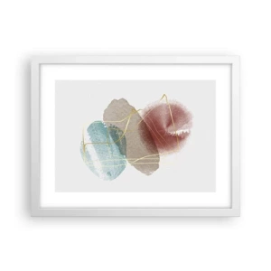 Poster în ramă albă - Mărgele de spațiu - 40x30 cm