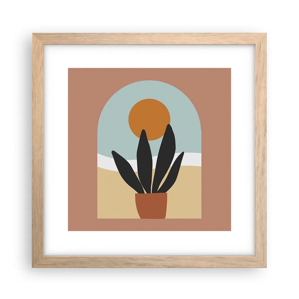 Poster în ramă de stejar deschis - Bucurii mici - 30x30 cm