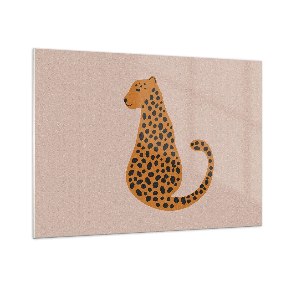 Tablou pe sticlă - Modelul leopard este tot timpul la modă - 100x70 cm
