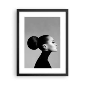Poster în ramă neagră - Nefertiti contemporană - 30x40 cm